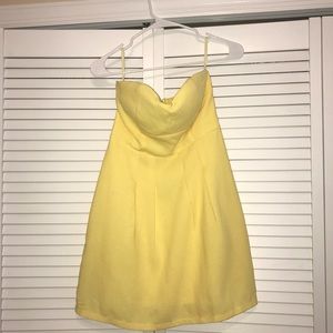 Never worn Yellow strapless dress